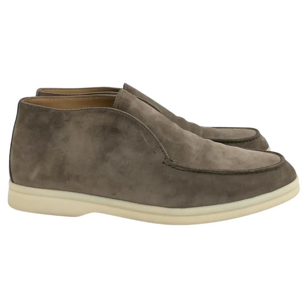 Loro Piana Open Walk Stiefelette Grau im Angebot