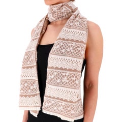 Loro Piana Openwork Lace Knit Cashmere Scarf
