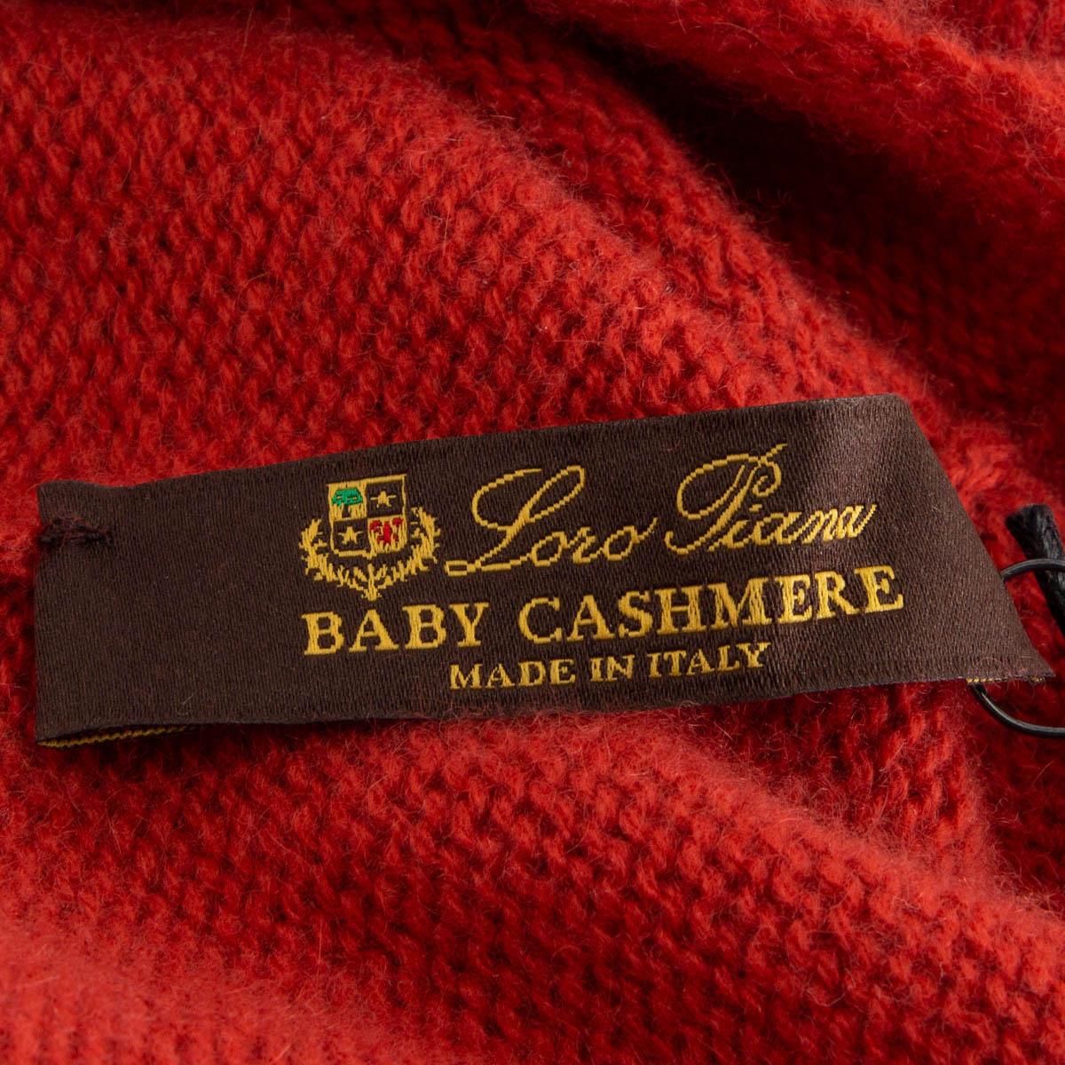 Pull TURTLENECK LORO PIANA rouge orange-rouge 48 XXL en vente 2