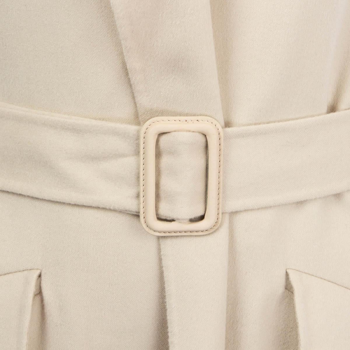 Beige LORO PIANA pale beige cashmere 2021 FLORIAN BELTED SLEEVELESS Vest Jacket XS For Sale