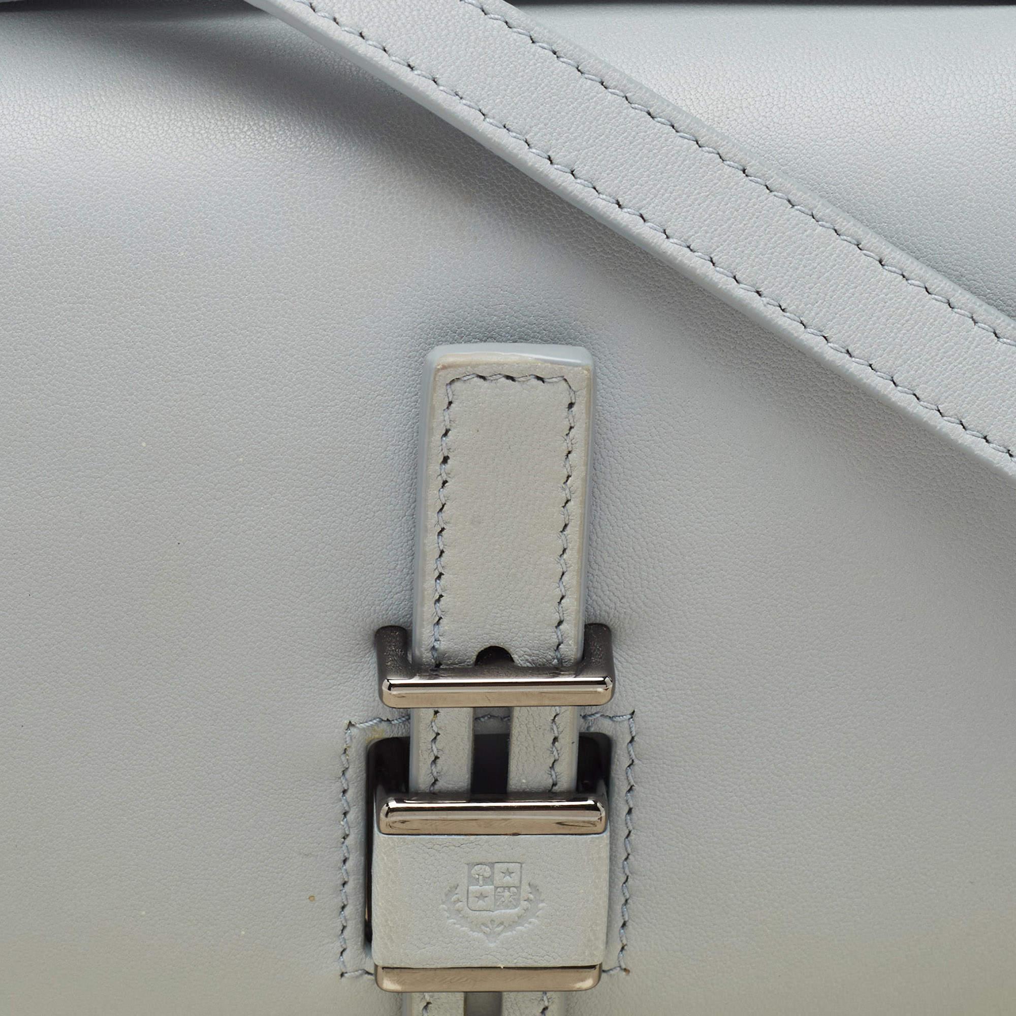 Loro Piana Pale Blue Leather Lock-In Shoulder Bag 1
