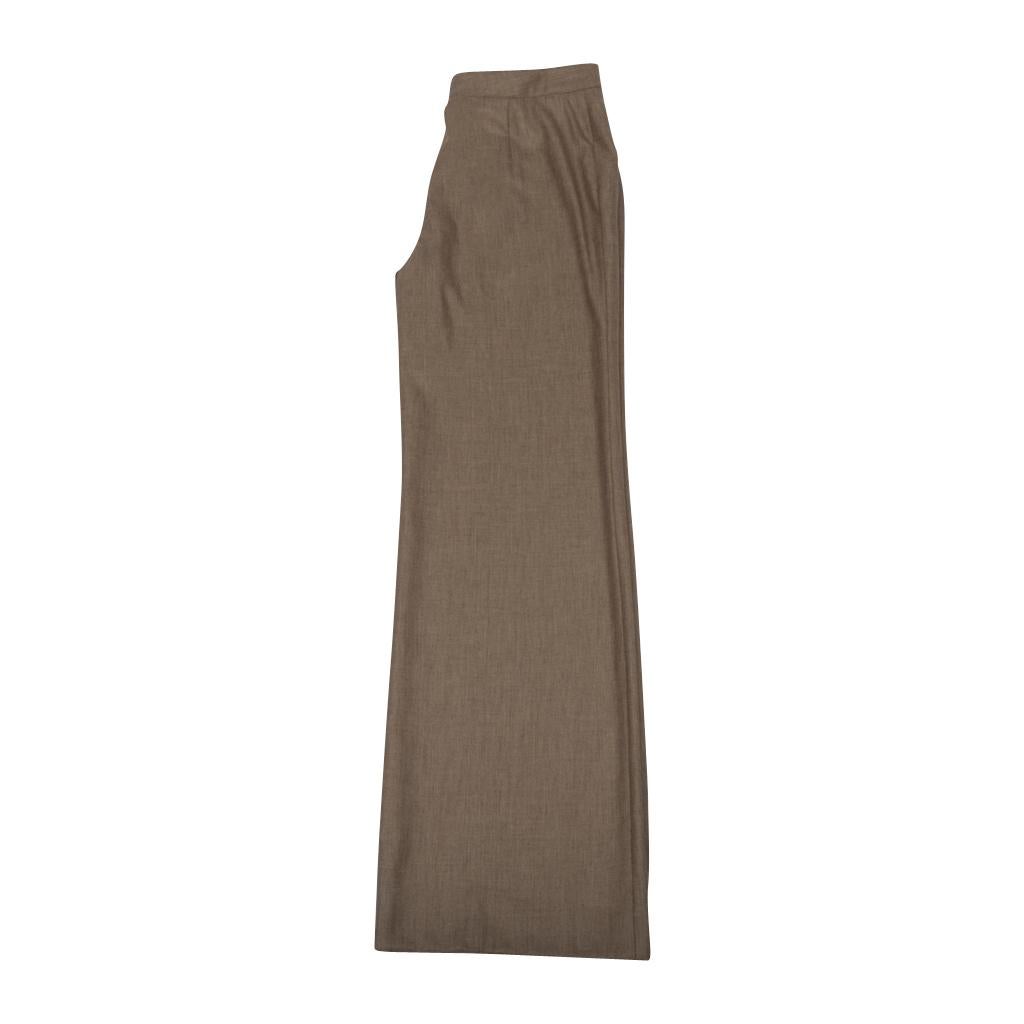 Women's Loro Piana Pant Light Brown Flat Front 46 / 12 NWT