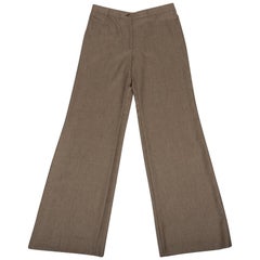 Loro Piana Pant Light Brown Flat Front 46 / 12 NWT
