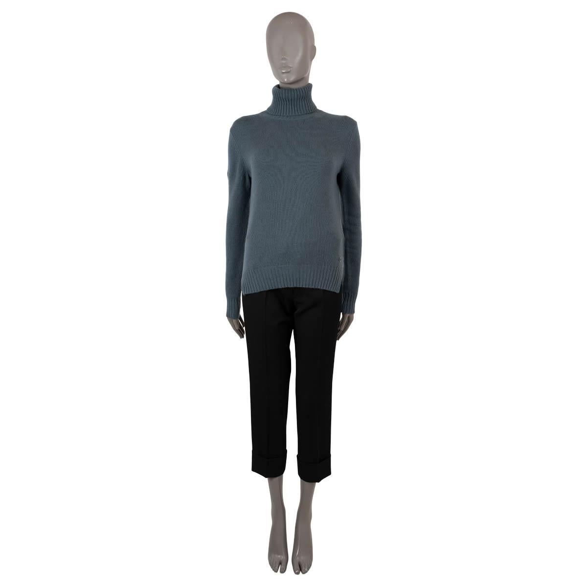100% authentic Loro Piana Parksville turtleneck knit sweater in petrol cashmere (100%). Features long sleeves, a ribbed hemline and ribbed cuffs. Unlined. Has been worn and is in excellent condition.

Measurements
Model	FAG3537
Tag