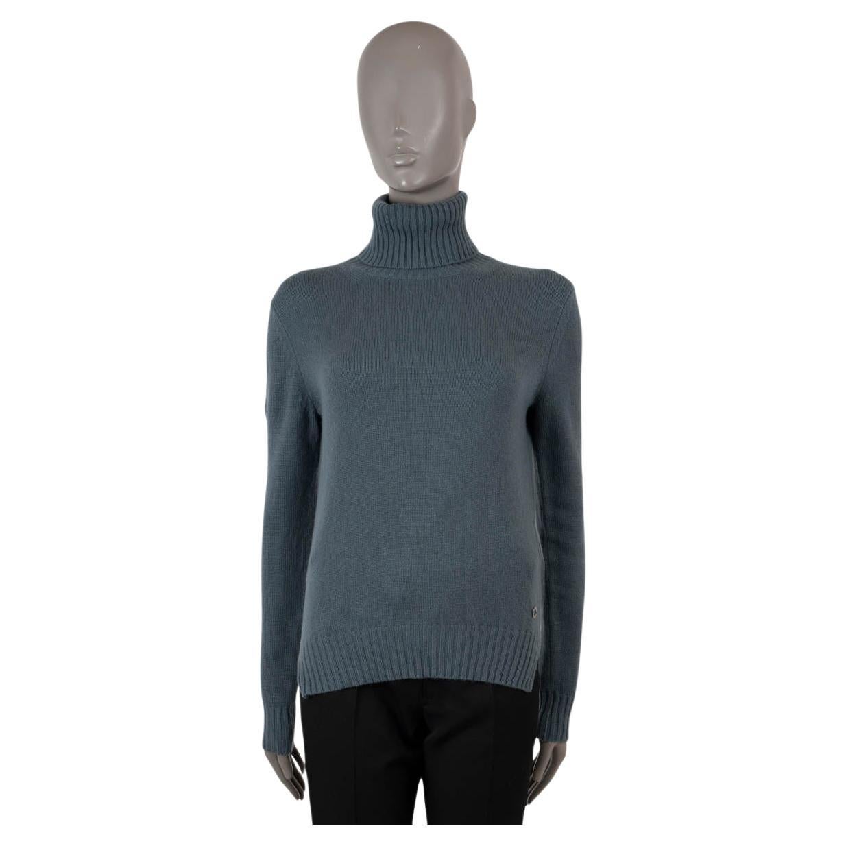 LORO PIANA azul petróleo cachemira PARKSVILLE Jersey de cuello alto S en venta