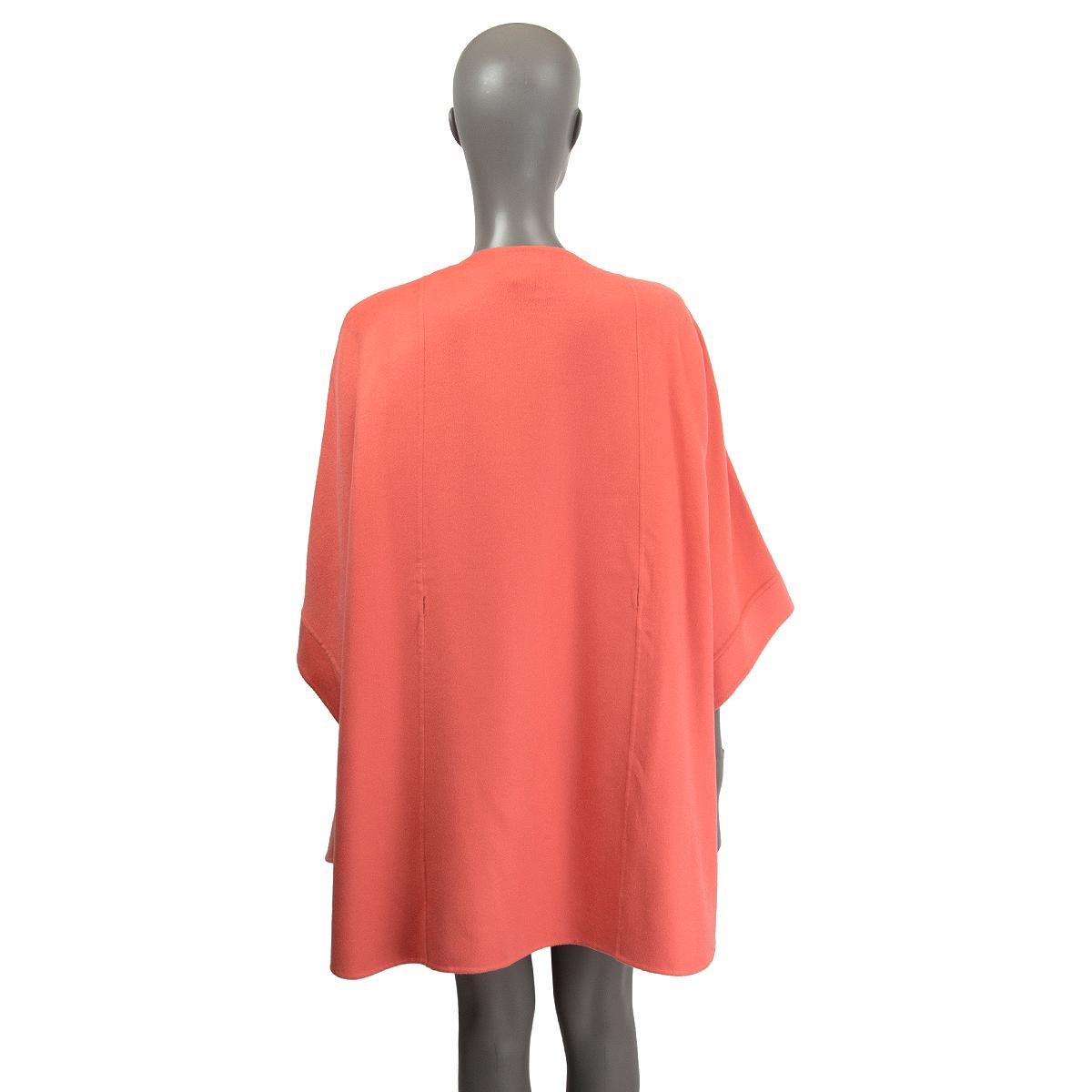 Orange LORO PIANA pink cashmere MARGOT Cape Jacket One Size