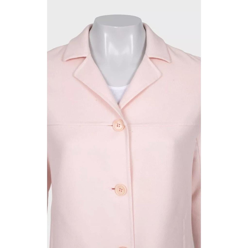 Giacca con zip e bottoni in cashmere rosa di Loro Piana - Taglia S In condizioni buone in vendita a Krakow, PL