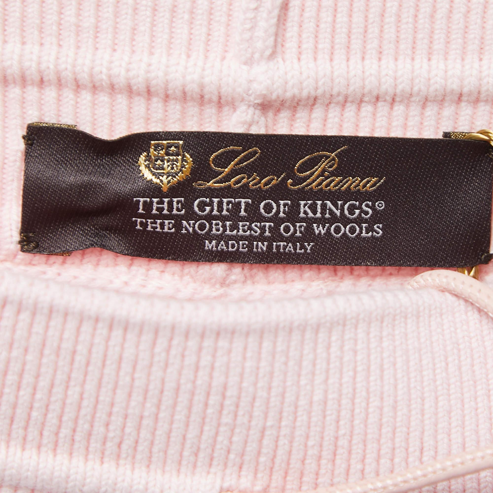 Loro Piana Pink Wool The Gift Of Kings Merano Joggers M In New Condition In Dubai, Al Qouz 2