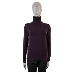 Pull col roulé PARKSVILLE LORO PIANA prune cachemire 40 S