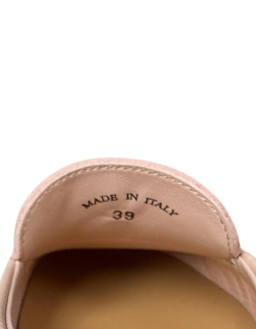 Loro Piana Plum Flower Dot Sole Leather Moccasin Loafers sz 39 en venta 1