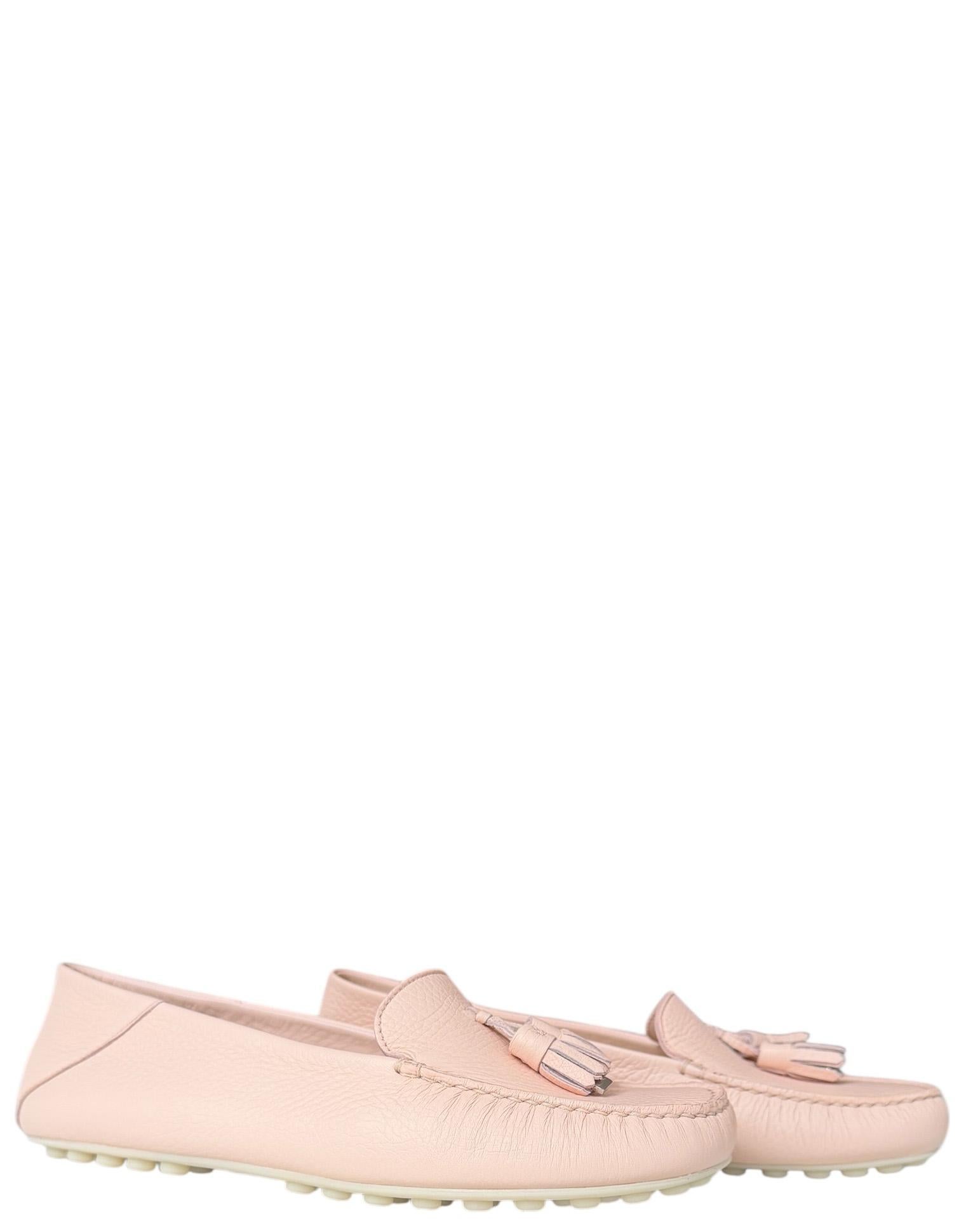 Loro Piana Plum Flower Dot Sole Leather Moccasin Loafers sz 39 en venta 4