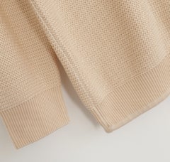 Loro Piana Women's 2010s Polo Porto Ercole Beige Silk Cotton Sweater