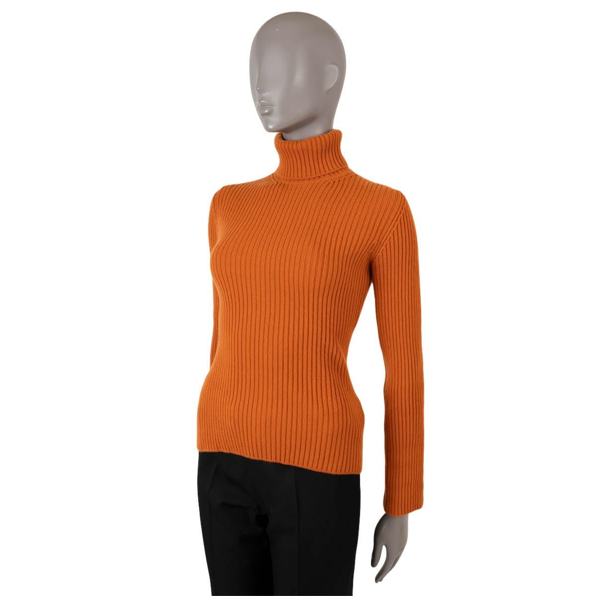 100% authentic Loro Piana Dolcevita Lincoln rib-knit turtleneck sweater in pumpkin baby cashmere (100%). Unlined. Has been worn and is in excellent condition.

Measurements
Model	FAL3580 
Tag Size	38
Size	XS
Shoulder Width	36cm (14in)
Bust From	80cm