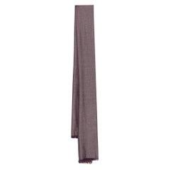 Used Loro Piana Purple & Brown Striped Cashmere Silk Stole
