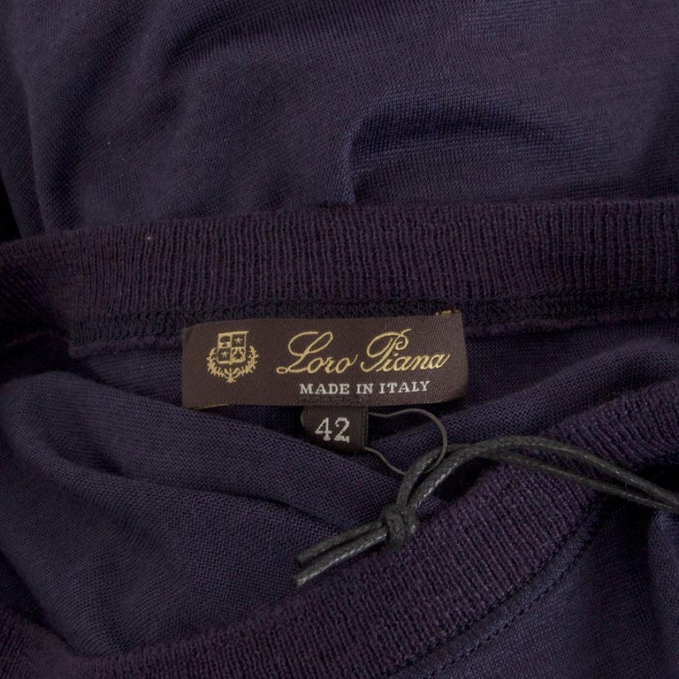 LORO PIANA purple cashmere and silk Short Sleeve Sweater 42 M For Sale at  1stDibs
