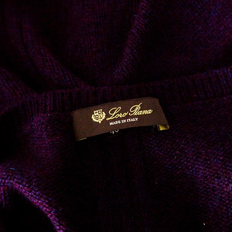 Loro Piana Purple Cashmere Sweater And Infinity Scarf Set S For Sale At 1stdibs