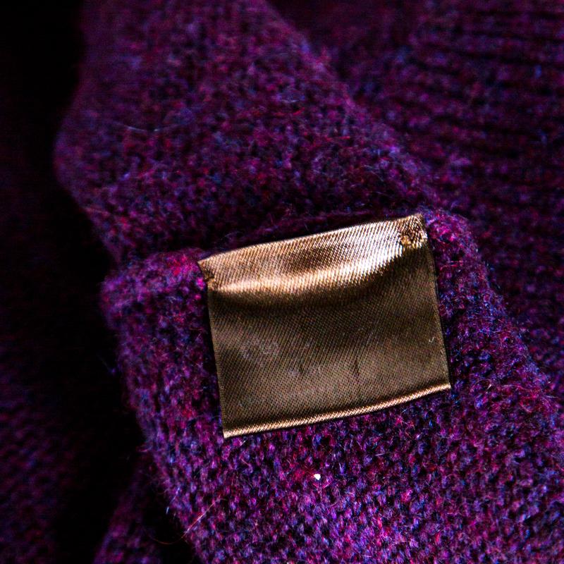 Women's Loro Piana Purple Cashmere Sweater and Infinity Scarf Set S