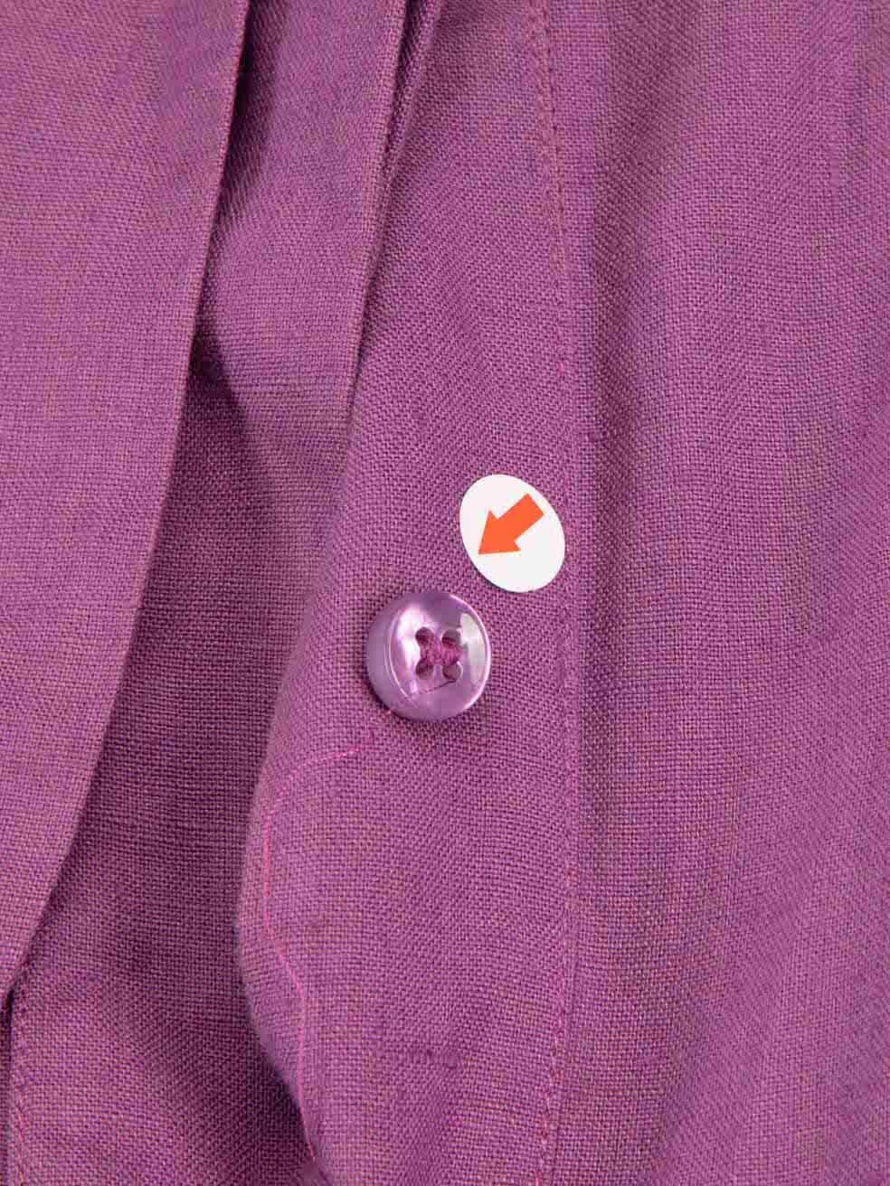 Women's Loro Piana Purple Placket Detail Shirt Dress Size L