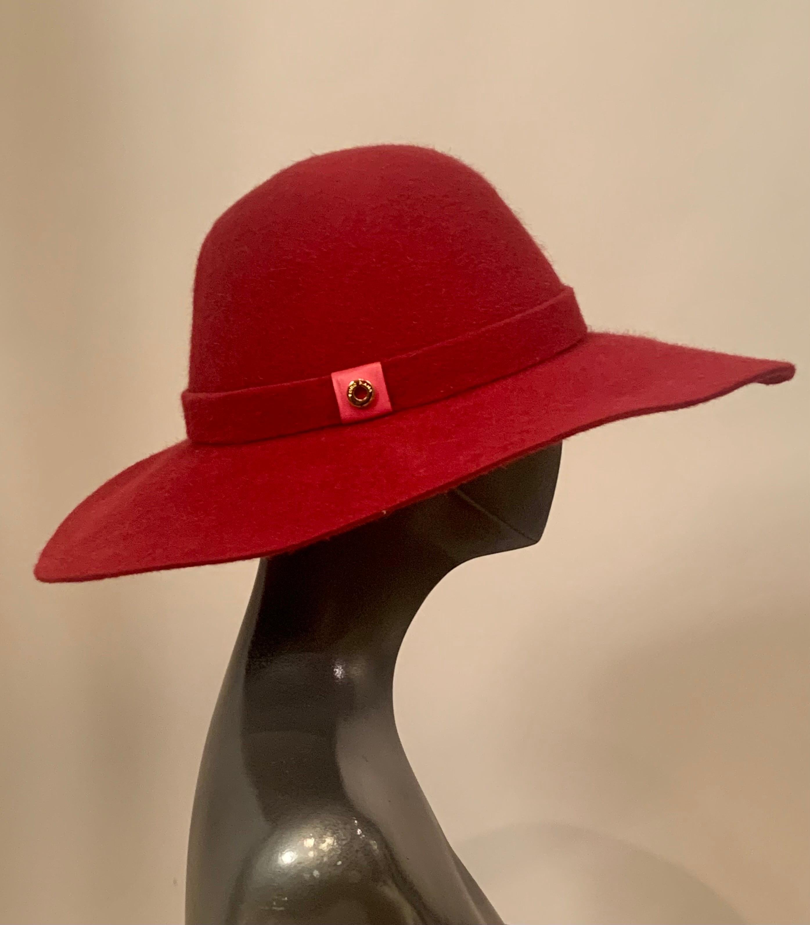 red cashmere hat