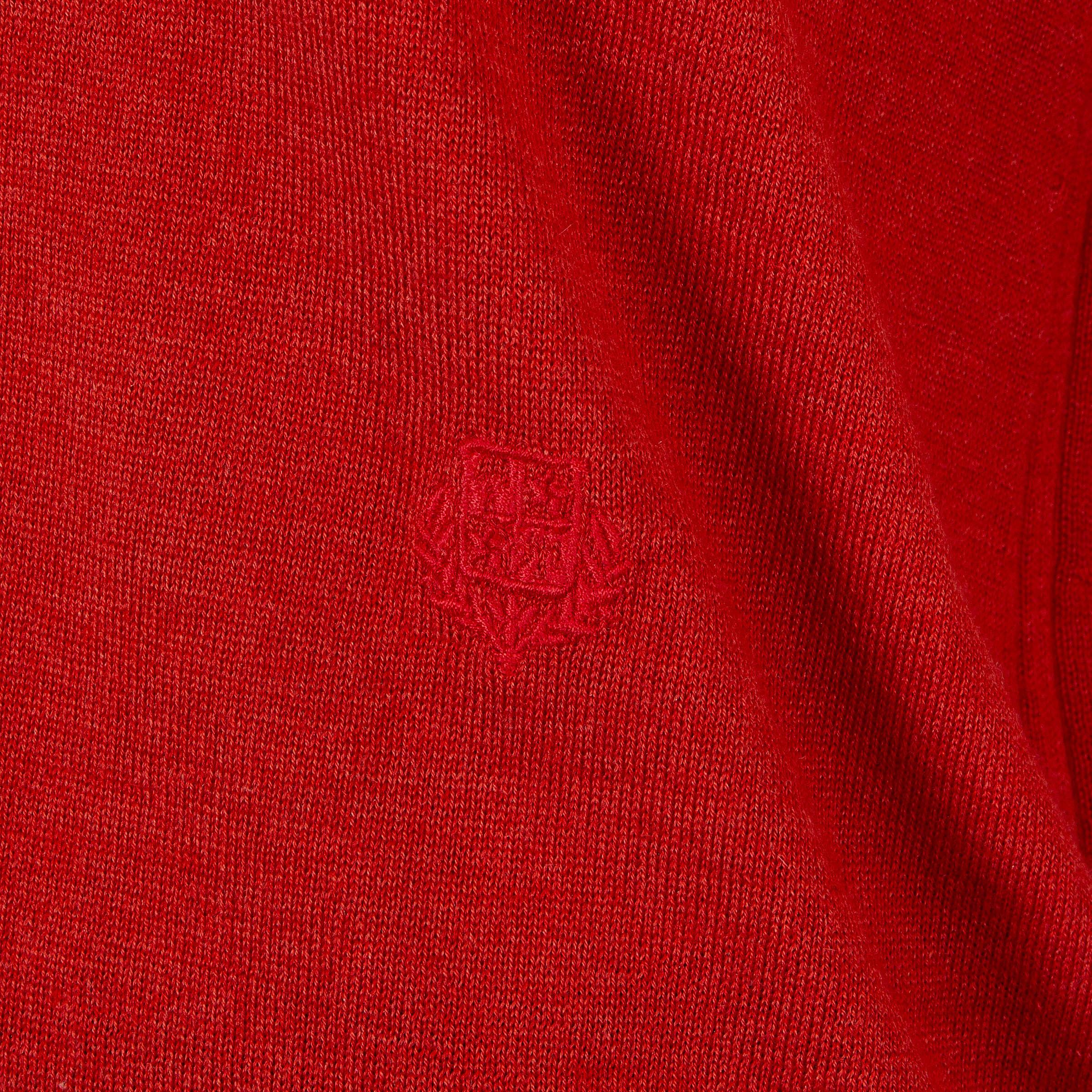 Women's LORO PIANA red cashmere & silk Crewneck Sweater XS For Sale