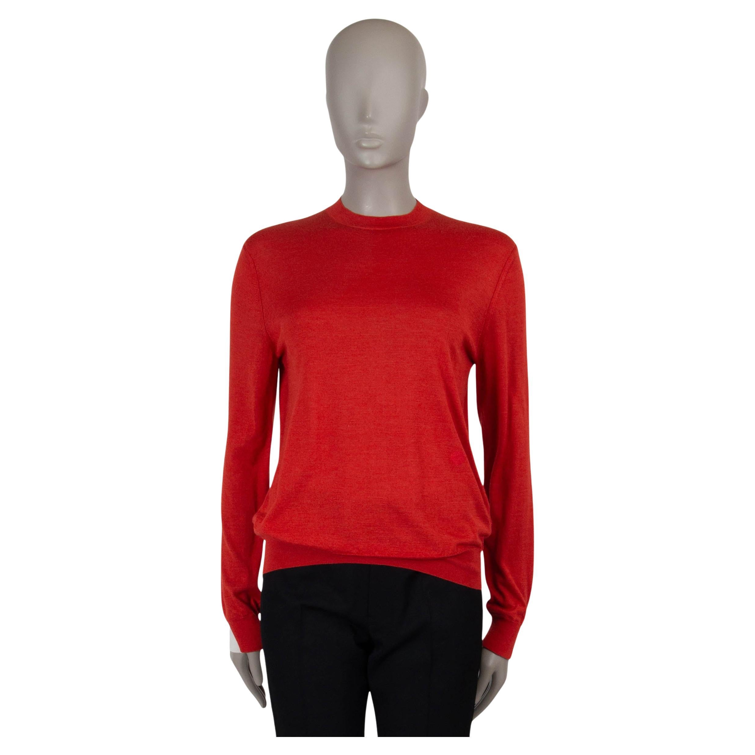 LORO PIANA red cashmere & silk Crewneck Sweater XS