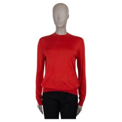 LORO PIANA red cashmere & silk Crewneck Sweater XS