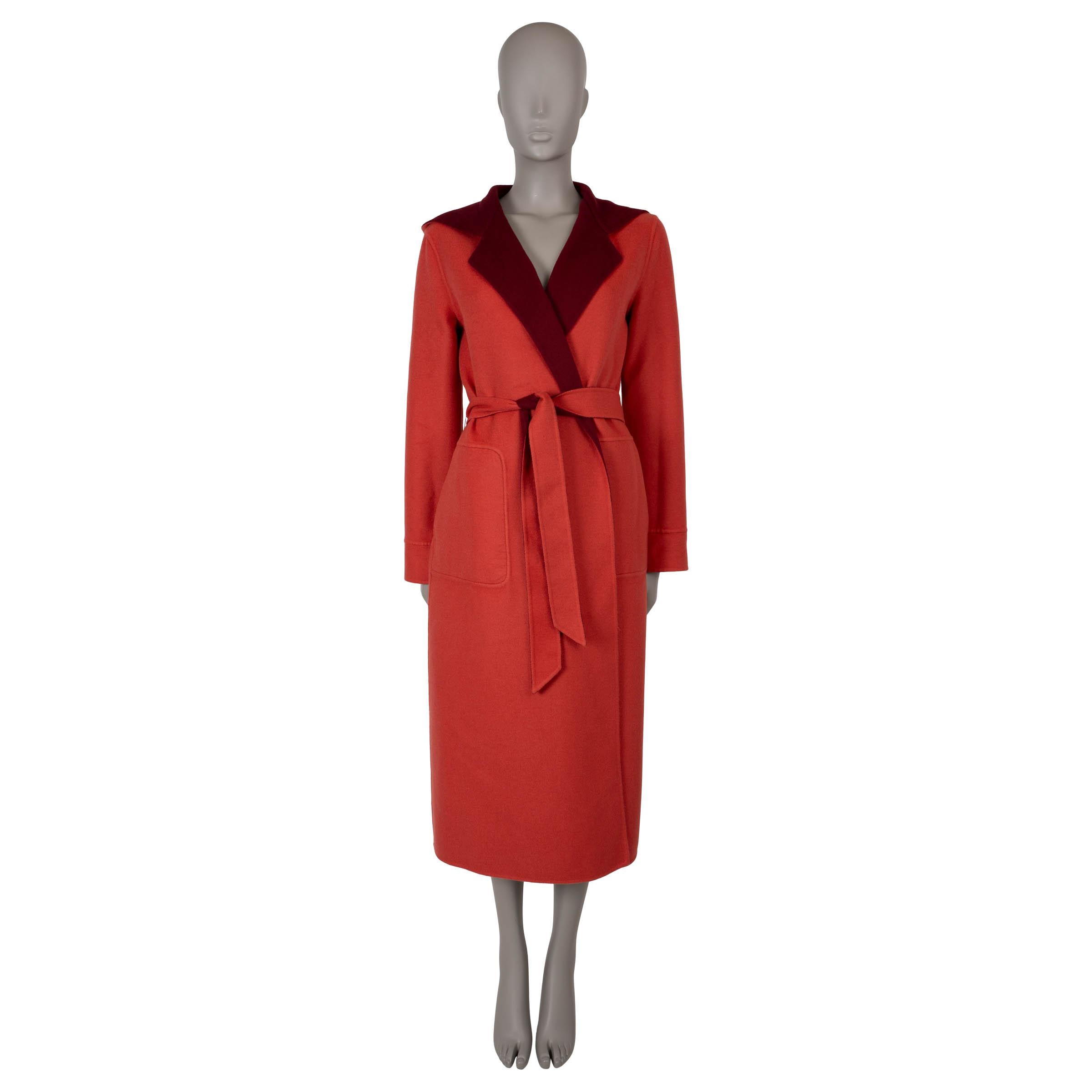 Donna LORO Piana Rosso Pera cashmere 2021 STEFAN REVERSIBLE WRAP Giacca XS in vendita