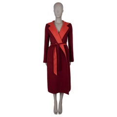 LORO PIANA Red Pear cashmere 2021 STEFAN REVERSIBLE WRAP Coat Jacket XS