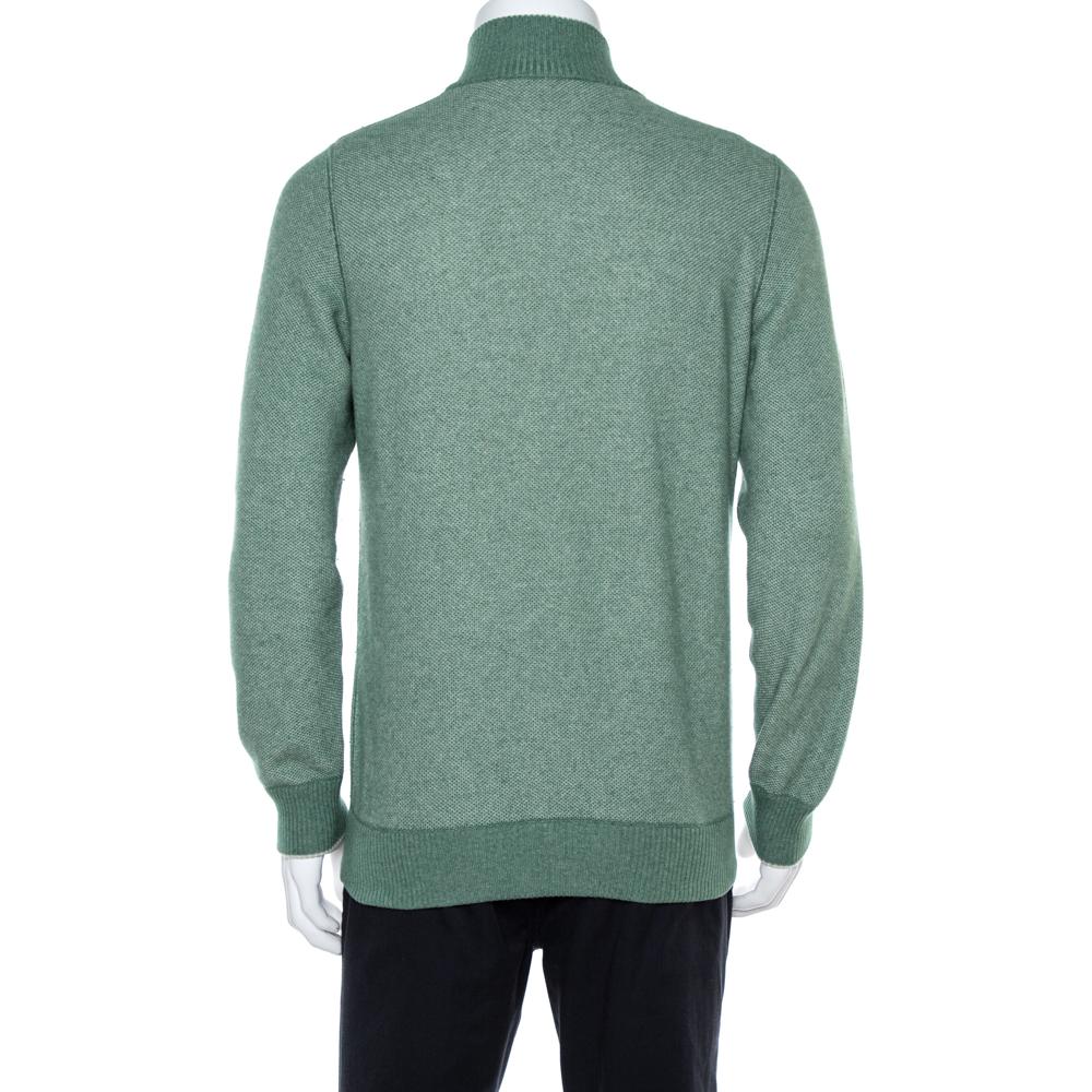 Stand out in style with this sweater by Loro Piana. Made from a soft silk and cashmere blend, it features a standing collar and zip fastening with long sleeves.

