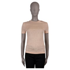 LORO Piana rosa salmone in lino GARGANO Camicia 38 XS