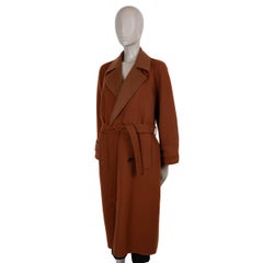 LORO PIANA Sanguina marrón cachemira 2025 FOSTER CINTURADO Abrigo Chaqueta 40 S