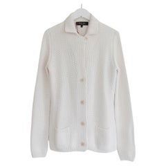 Loro Piana Cardigan en soie et coton texturé Santiago