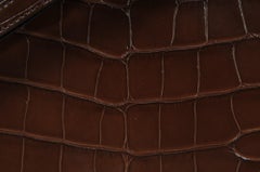 Loro Piana Sesia Bag Brown Alligator Crossbody Tote Top Handle Bag