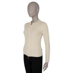 LORO PIANA Shea Butter beige Kaschmir 2024 LAGO SIRIO Strickjacke Pullover 40 S