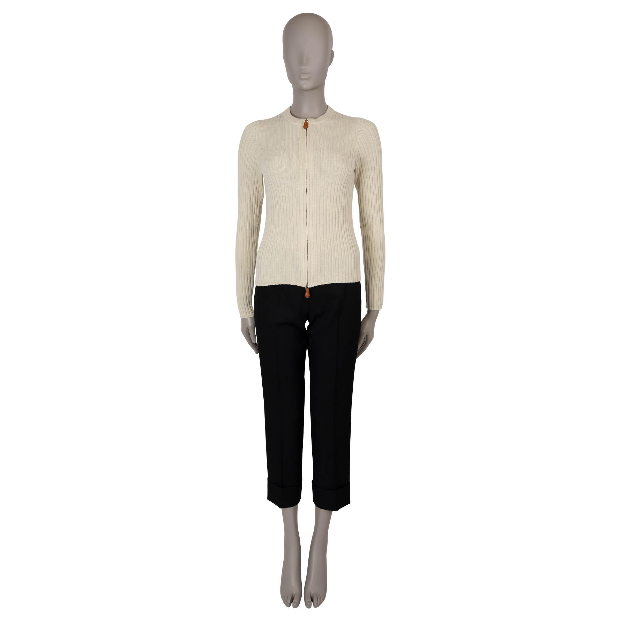 LORO PIANA Cardigan beige cachemire à beurre de Shea Butter 2024 LAGO SIRIO 40 S Excellent état - En vente à Zürich, CH