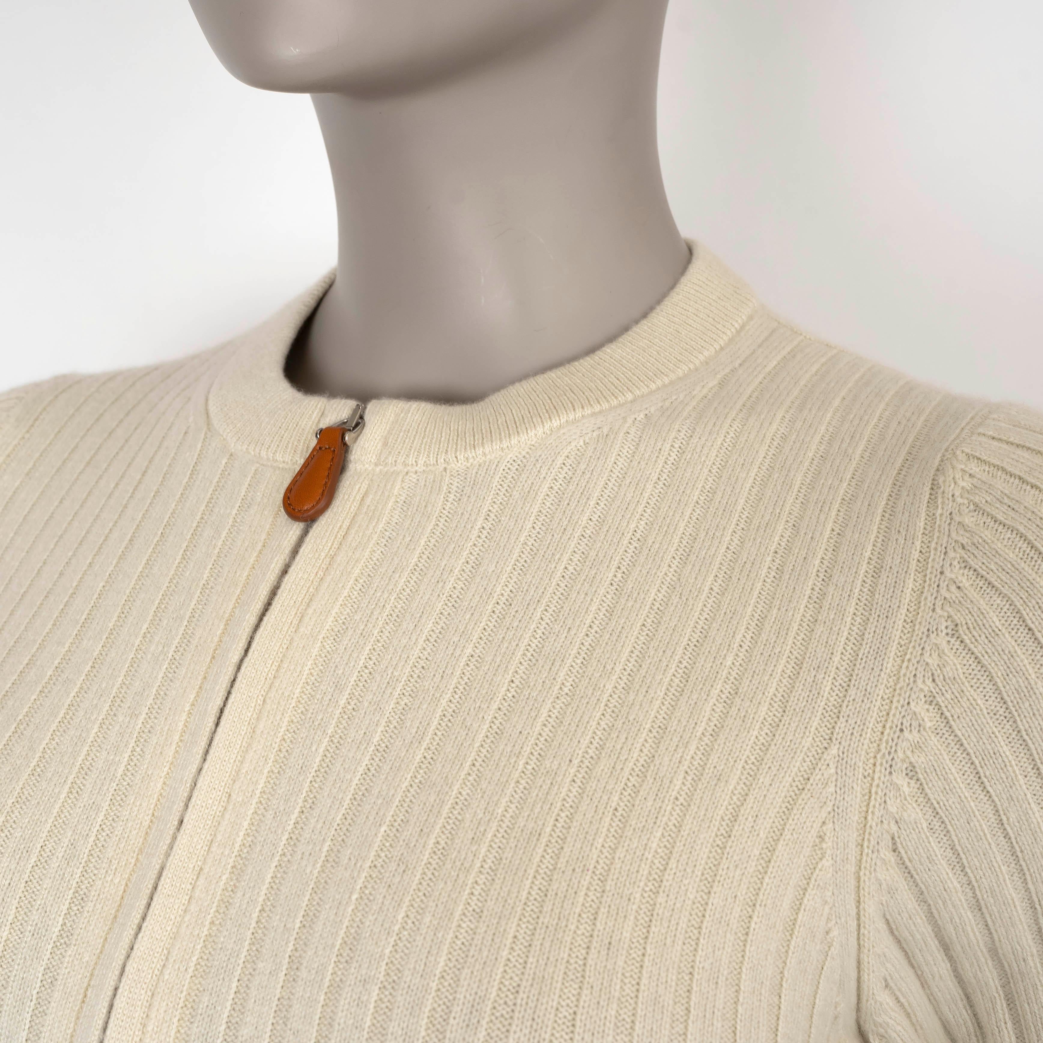 LORO PIANA Cardigan beige cachemire à beurre de Shea Butter 2024 LAGO SIRIO 40 S Pour femmes en vente