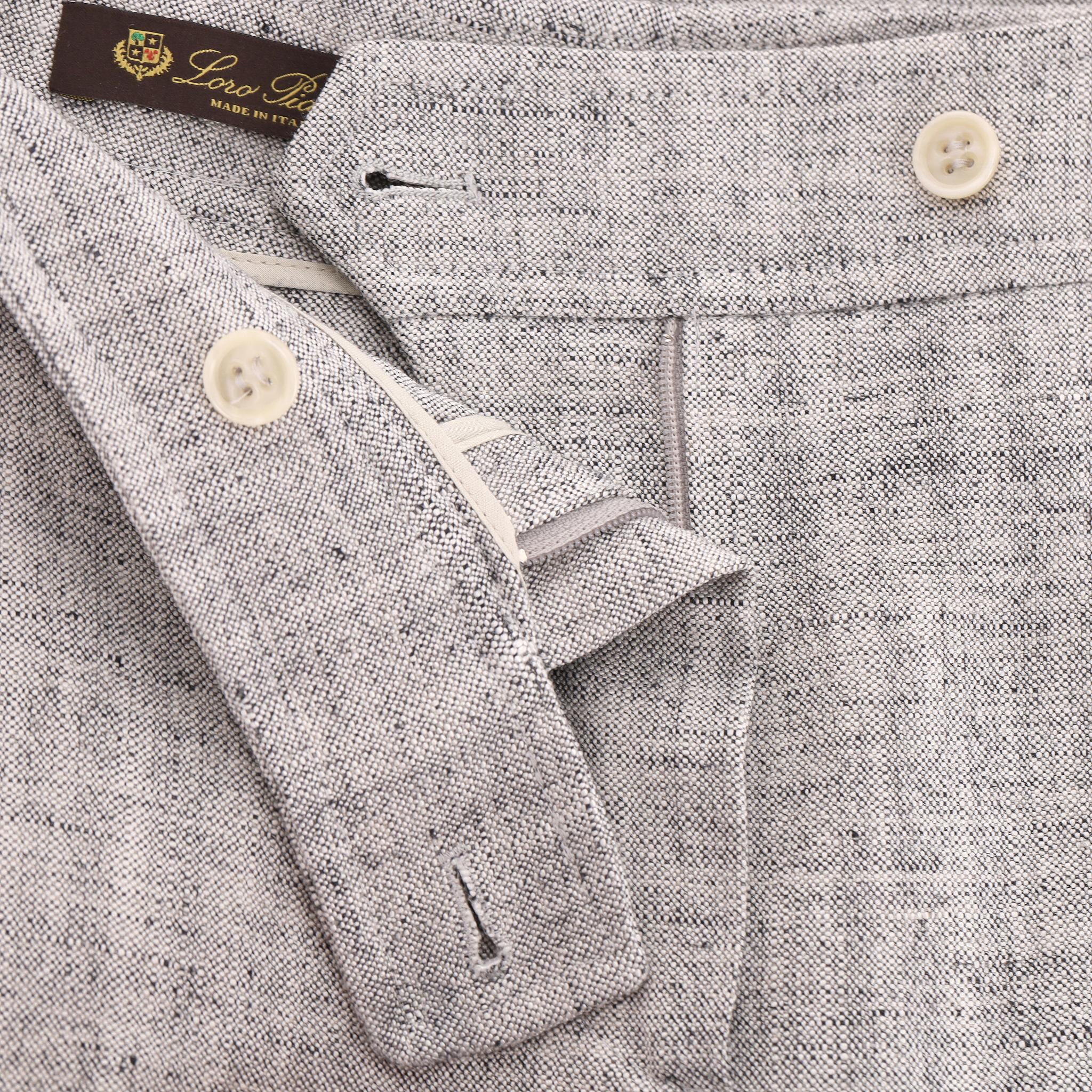 Loro Piana Pantalon à jambes larges en soie et lin mélangés Pour femmes en vente