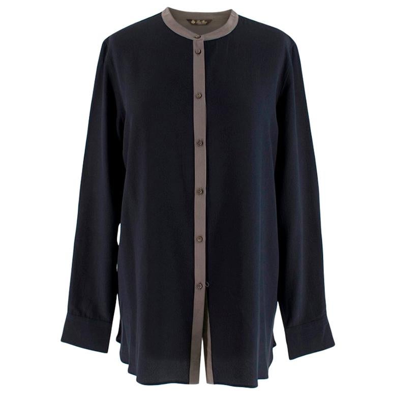 Loro Piana Silk long Sleeve Shirt - Size US 10 For Sale