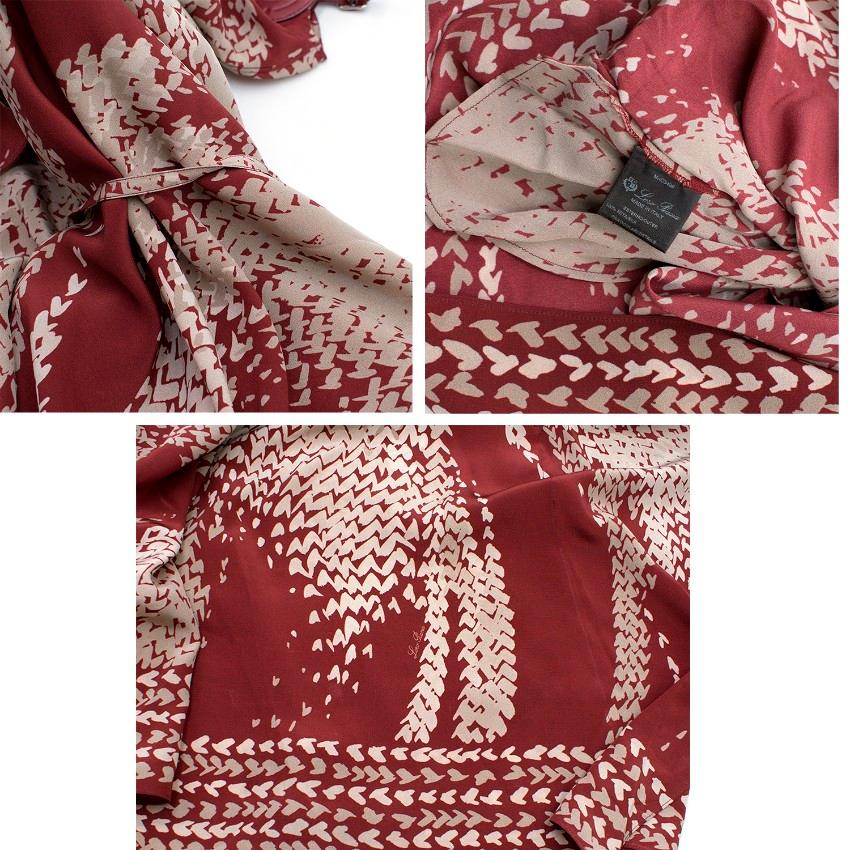 Women's Loro Piana Silk Printed Kaftan Dress US 8 For Sale