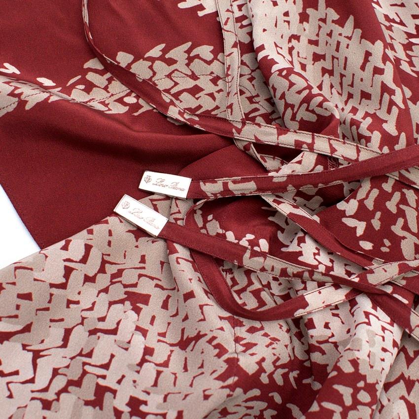 Loro Piana Silk Printed Kaftan Dress US 8 For Sale 1