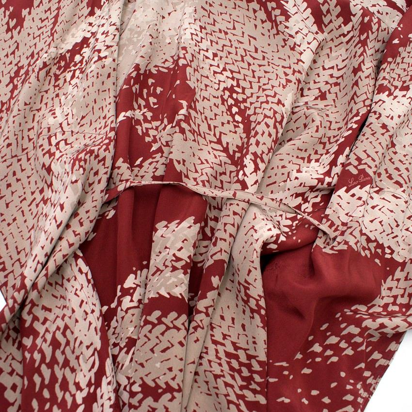 Loro Piana Silk Printed Kaftan Dress US 8 For Sale 2