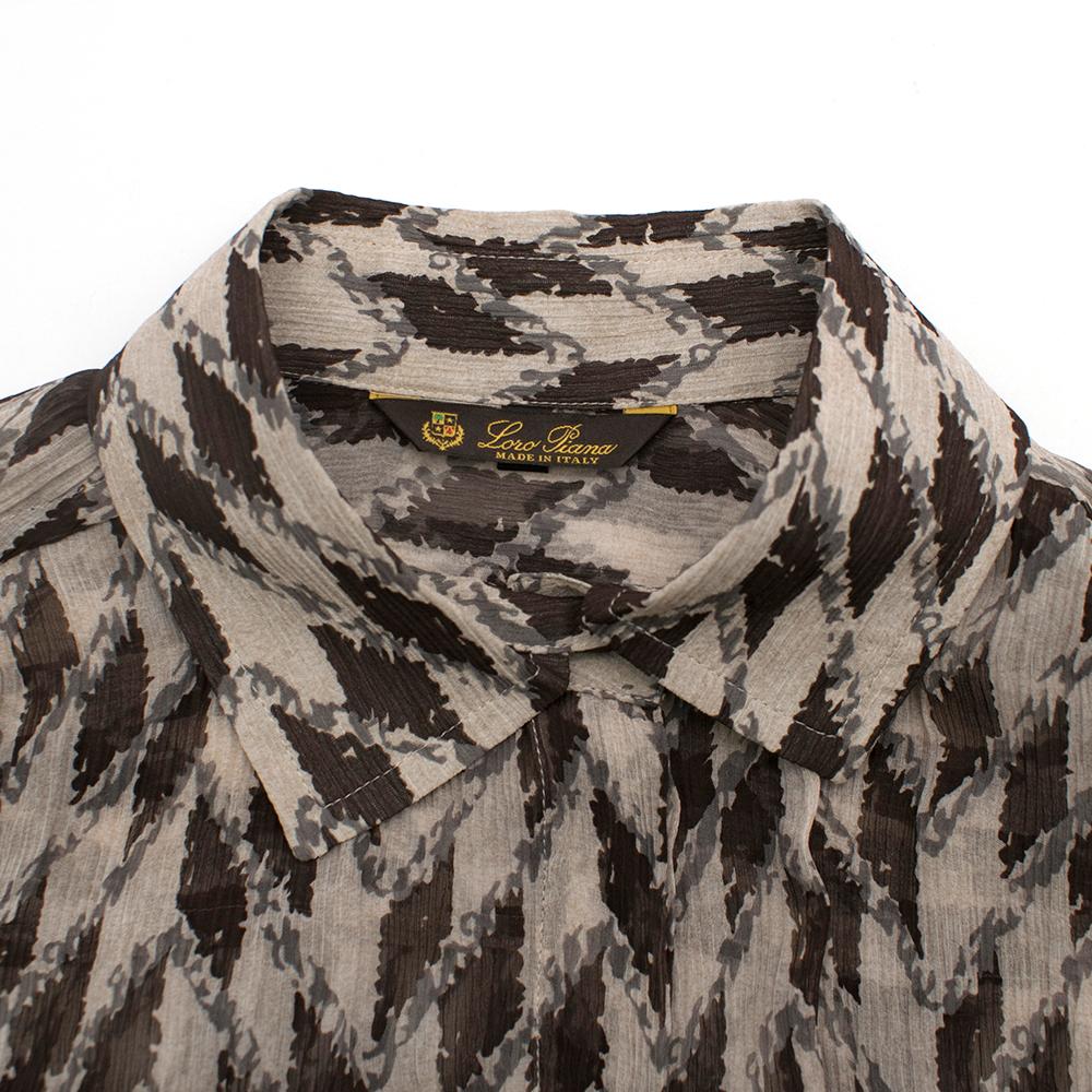 Loro Piana Silk Printed Shirt S 38  In New Condition In London, GB