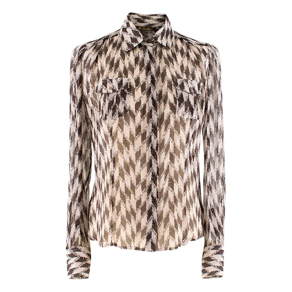 Loro Piana Silk Printed Shirt S 38 