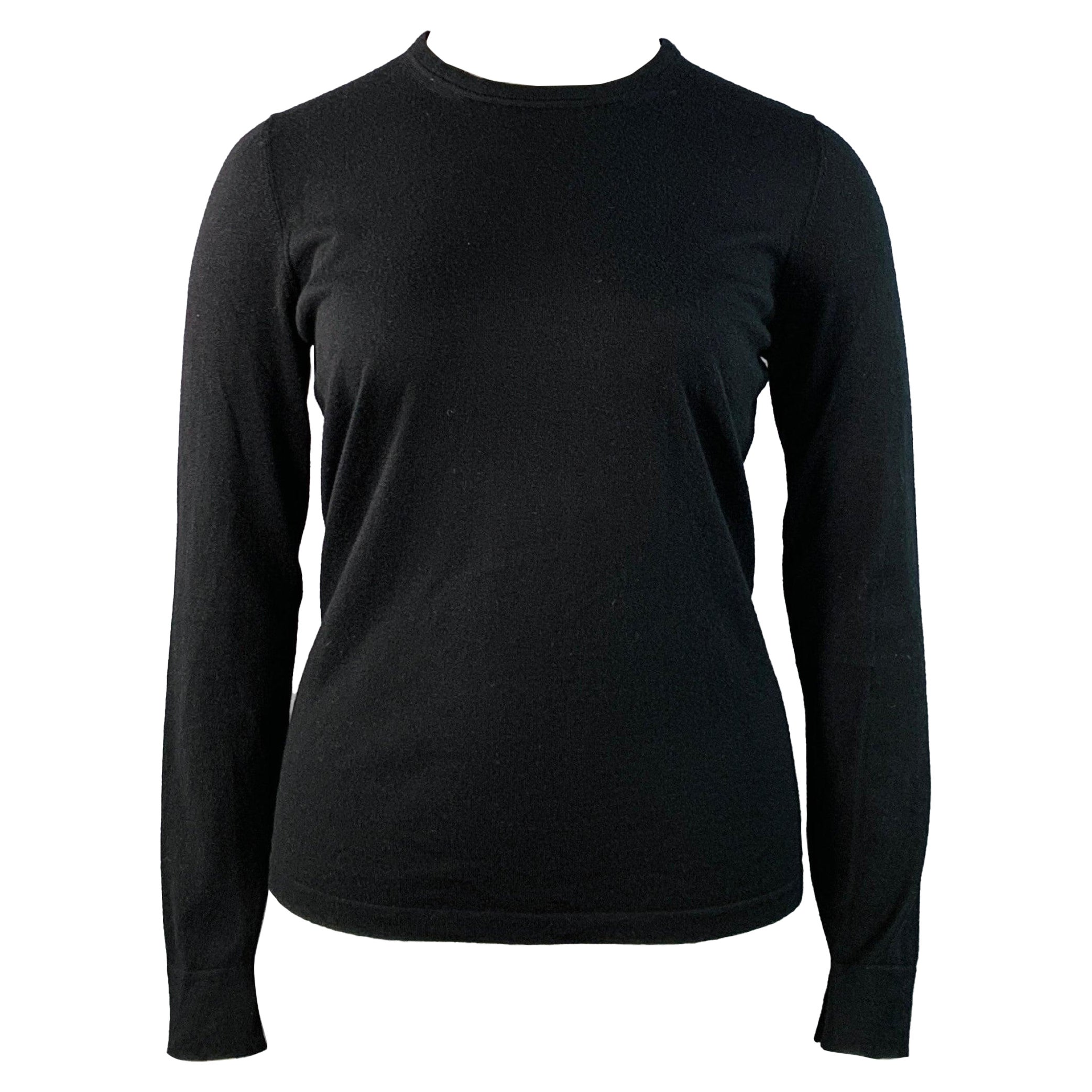 LORO PIANA Größe 10 Schwarz Kaschmir Rundhalsausschnitt Pullover