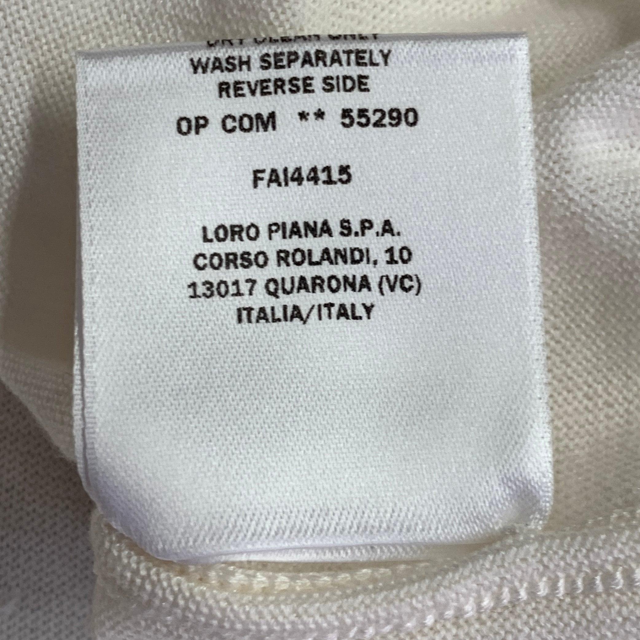 LORO PIANA Größe 12 Creme Seide Baumwolle Jersey Rundhalsausschnitt Pullover im Angebot 1