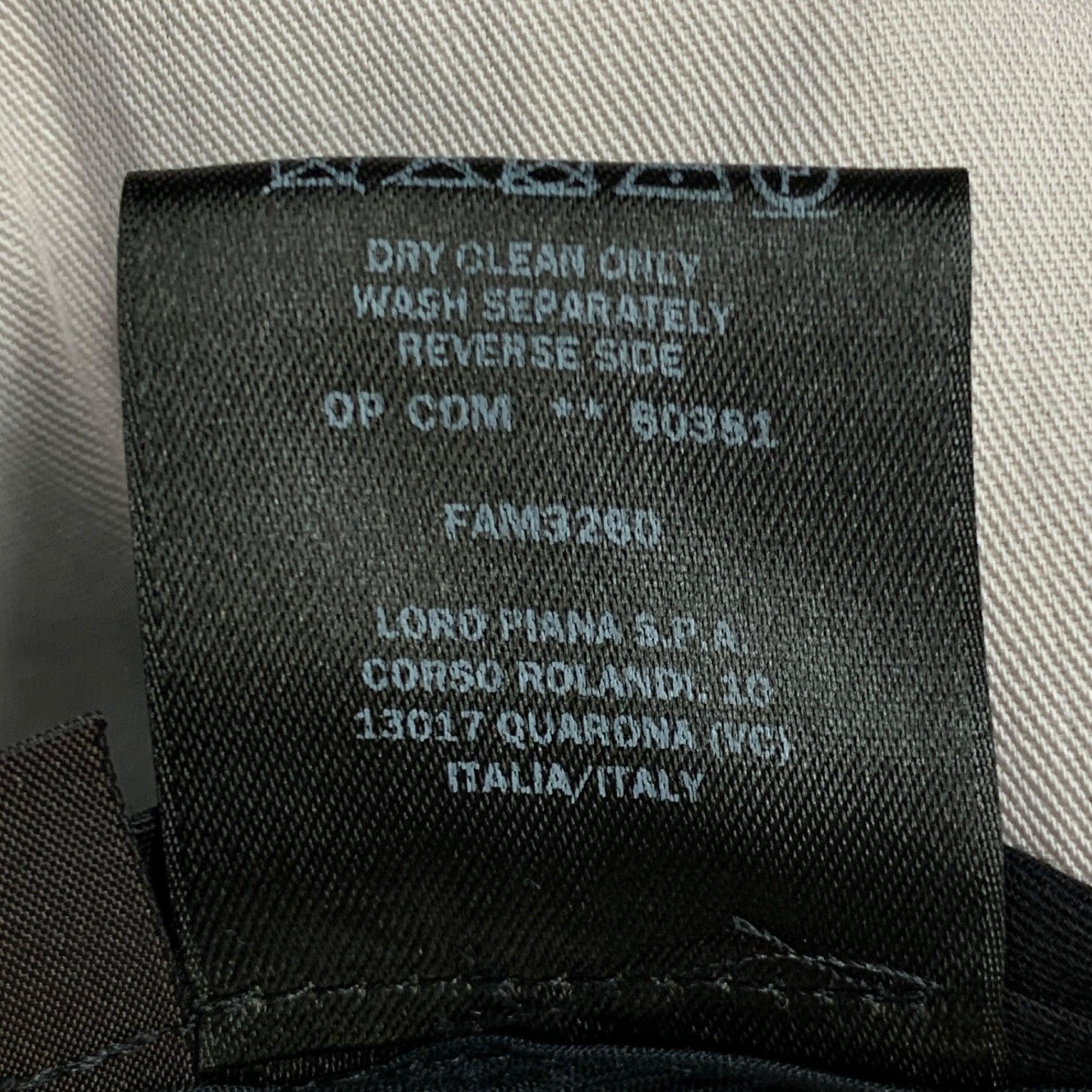 LORO PIANA Size 2 Grey Virgin Wool Blend Pleated Dress Pants 1