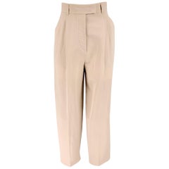 LORO PIANA Size 2 Grey Virgin Wool Blend Pleated Dress Pants