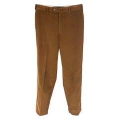 LORO PIANA Size 32 Brown Corduroy Zip Fly Casual Pants
