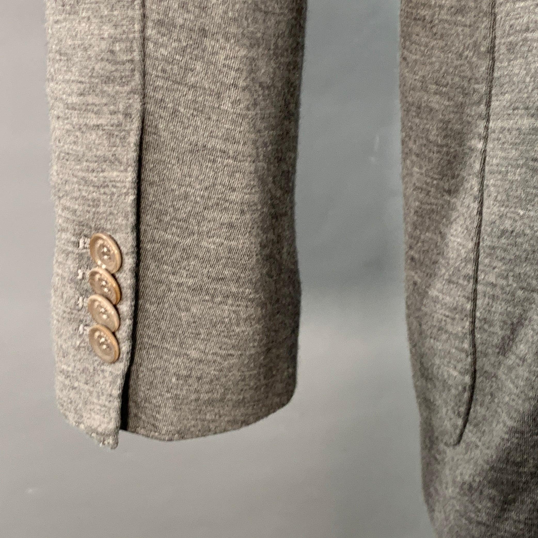 De los hombres LORO PIANA Talla 40 Gris Lana virgen Chaqueta de un solo pecho con solapa de muesca en venta