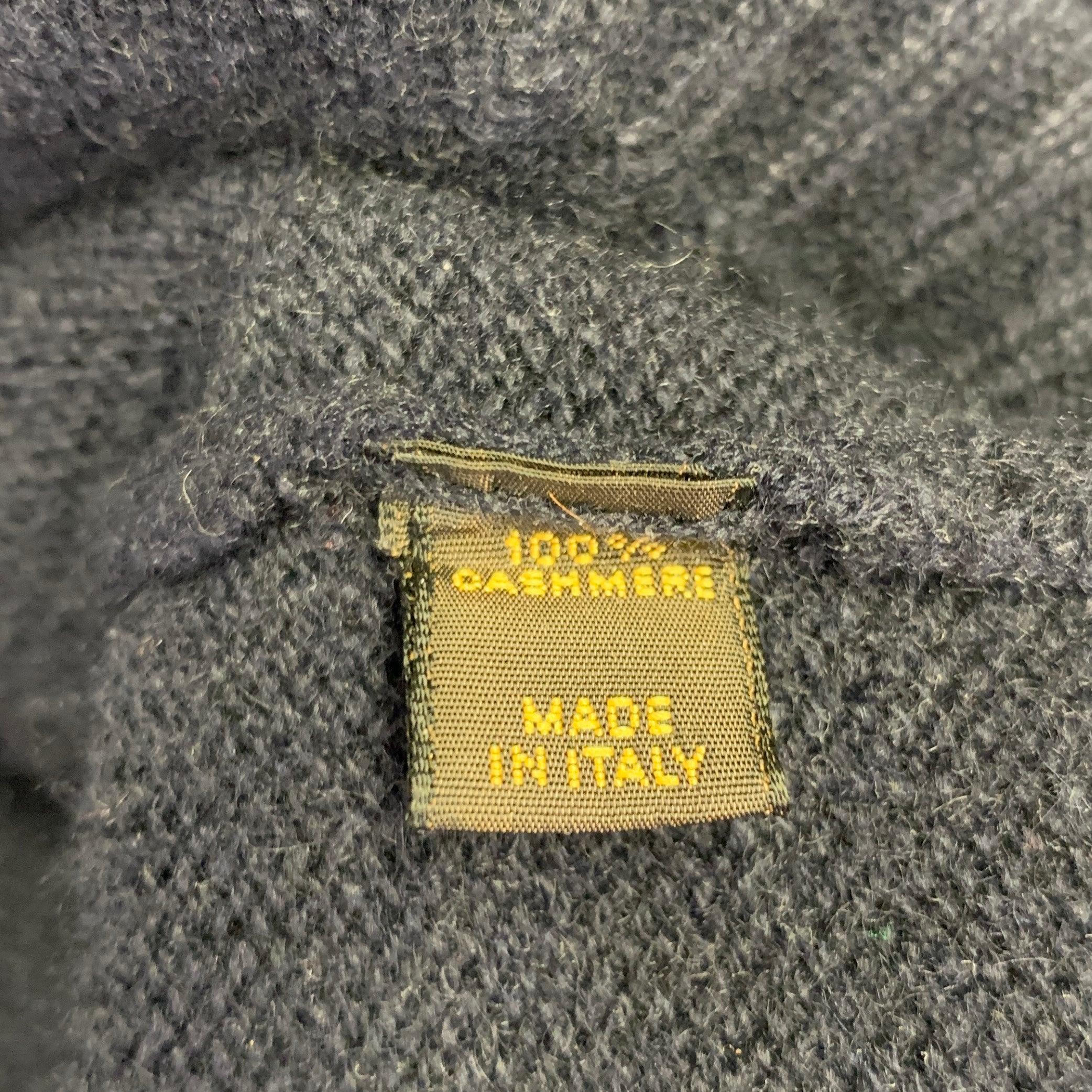 LORO PIANA Size L Navy Cashmere Crew Neck Sweater 1